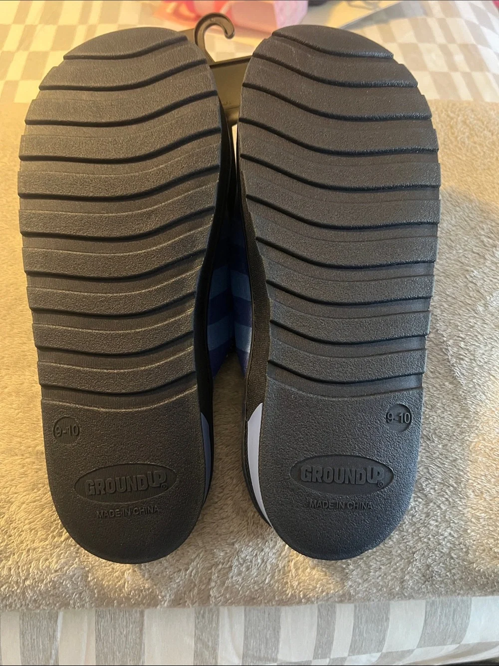 Mens Blue Striped Slippers - Brand